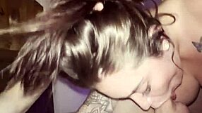 Sara blonde dives into muff with lover