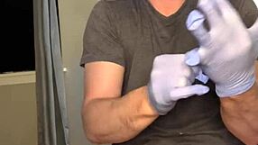 flexible guy comes through plug in hardcore masturbation with big cock toys