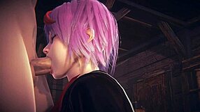 hentai tanami blowjob and fucked in tavern