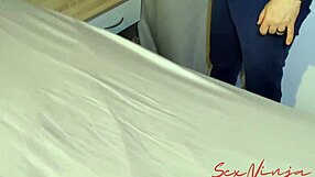 Husband Blindfolds Wife and Watches Me Fuck Her