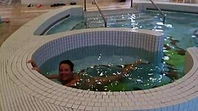 risky flashing and masturbation in public spa center