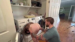 Steve Rickz Fucks Big Booty Milf Stepmom Stuck in Washer