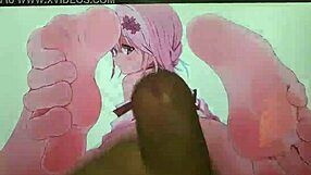anime hentai featuring feet and cum tribute