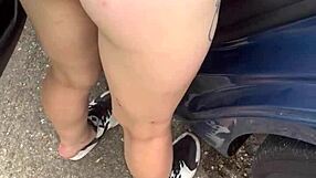 Busty Hooker Rides Cock in Car