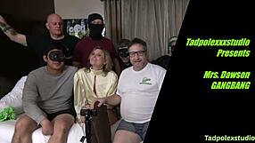 Beautiful wife gets gang banged by a group of eight men