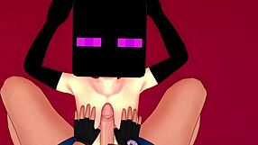 Enderwoman Minecraft in Hentai 3D Swimsuit Craves Wild Fun