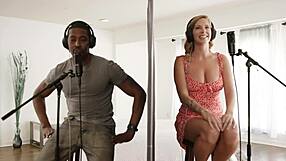Tall beauty Annie King gets blown and fucked hard