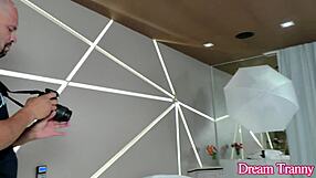 Big Ass Transsexual Julia Alves Seductively Poses For Lucky Photographer In Anal Assfucking Session