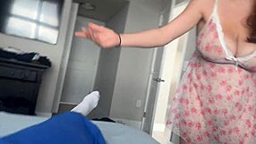 a redhead stepmom roleplays taking care of you in a household fantasy