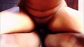Hot black teen gets pumzied by her big cock lover
