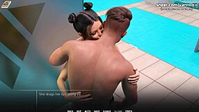 young babe performs in public shower scene in taboo university game part 2