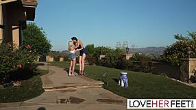 giantess and petite girl in anime scene