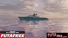 Busty Redhead Futa's Big Cock Sucked by Blonde in Hentai