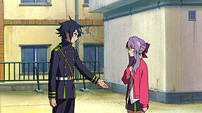 Japanese anime hentai scene in Owari no Seraph