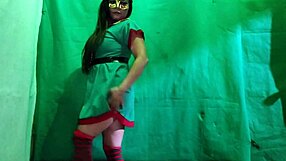dirty christmas elf gets hot waiting for a big dick in her latina pussy