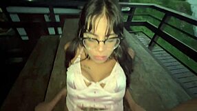 Bold Fucking Of Beautiful Latina Newlywed On Balcony Outdoors Without Care