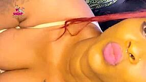 Feeling orgasm from creamy pussy masturbation