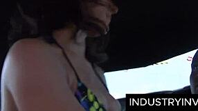 Roxy Love Sucks Monster Cock Bent Over In Limo