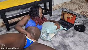 I caught this hottie watching porn and she invited me to join