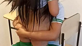 schoolgirl girlfriend filmed secretly banging doggystyle in classroom