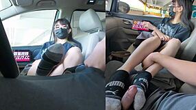 Chinese girl with big tits risks sex in cinema