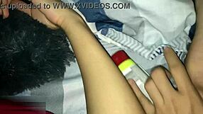 latina bends over for pussy masturbation and cumshot