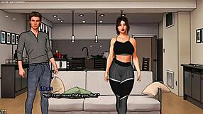 First-time wife enjoys double penetration in 3D game