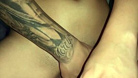 Bisexual Latina housewife toys herself teasingly after fucking cousin at family reunion.