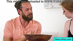 Sexy blonde masseuse gives a nice relaxing nuru massage and rub her tits on her client - brad newman sonia harcourt.