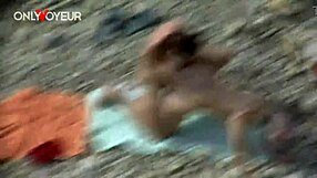 Hey, Beach Voyeur Catches Round Booty Babe Taking Full Mouth of Cum