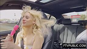 amateur blonde flashing tits and masturbating nude outdoors