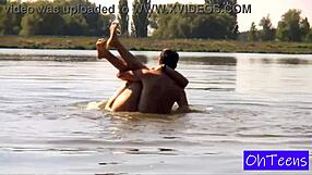 big tits erika and karol flash outdoors in public czech amateur video.