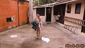 Jennifer pays the technician with her tight ass.