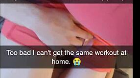 cheating amateur yoga milf fucks fitness instructor on snapchat - cucked and creampied