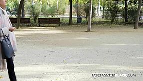 Private Black - Ani Blackfox Takes Black & White Cock in Wild DP 3some