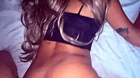 fat teen 18+ in lingerie gives shaved pussy to black guy without condom