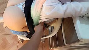Big Ass College Girl Bends Over for Intense POV Cosplay Doggy Style