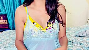 Solo Indian Newly Married Hot Sexy Wife Plays with Dildo