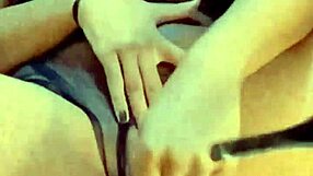 Girl licks pussy and masturbates until squirting orgasm