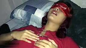 latina bends over for pussy masturbation and cumshot