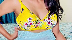 Solo Indian Newly Married Hot Sexy Wife Plays with Dildo