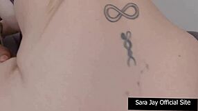 sara jay has fun bouncing with mazee god