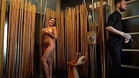 having sex with a stunning horny hello siri in the bath, part 1