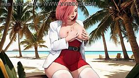 look at these hentai girls rubbing their shaved pussies in ai-generated solo