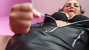 Oh, Watch This Sexy Mistress Humiliate You With Edging Instructions!