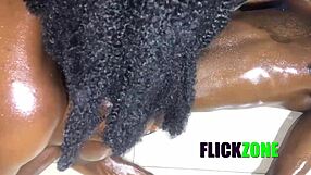 Beautiful slim ebony girl massage and happy ending