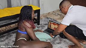 I caught this hottie watching porn and she invited me to join