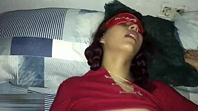 latina bends over for pussy masturbation and cumshot