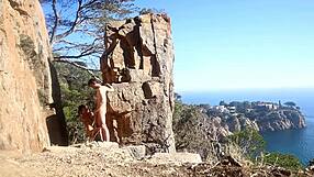 Couple fucks hard on beach path