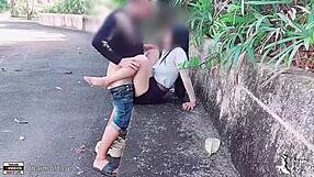 i watch the student and girlfriend in public park display